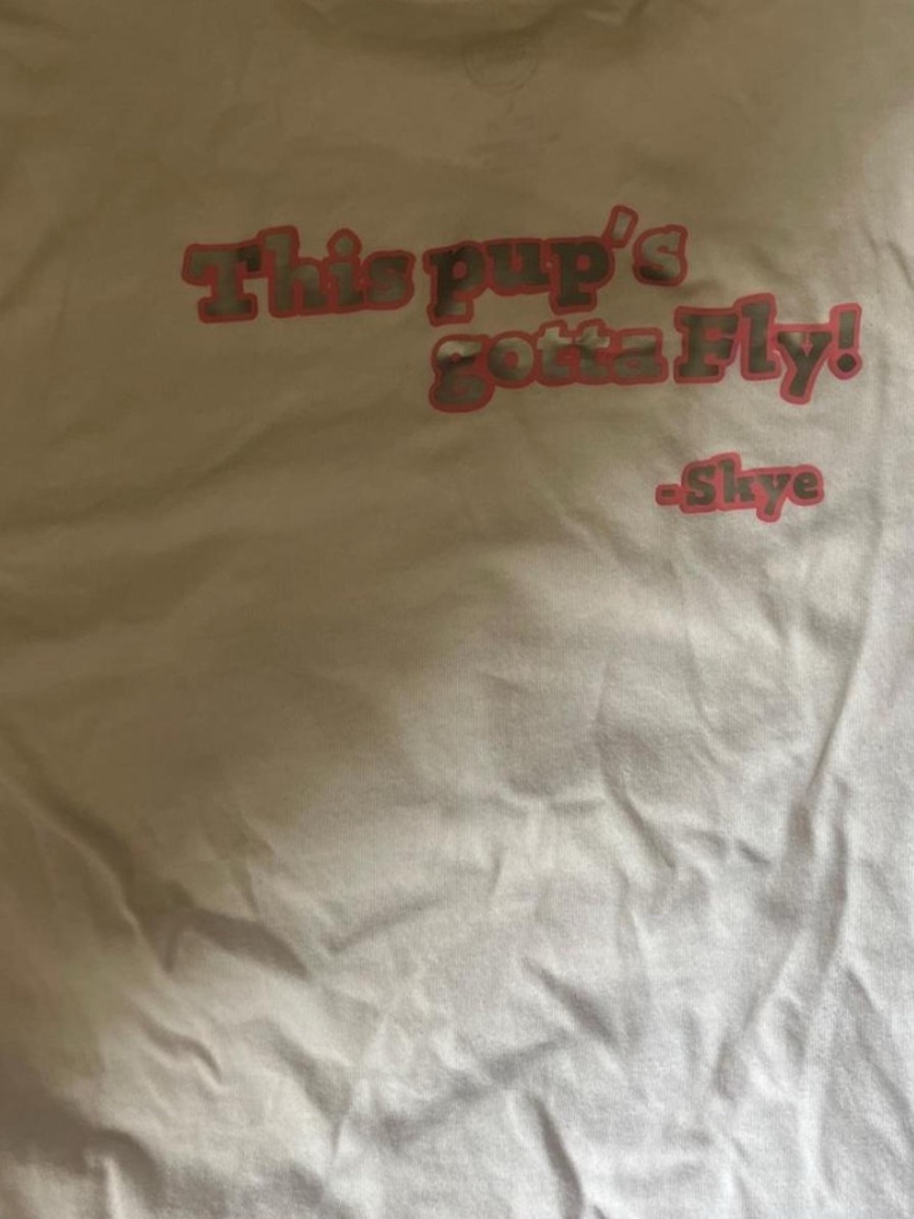 Graphic Short Sleeve Tee in Cream with Pink Print -